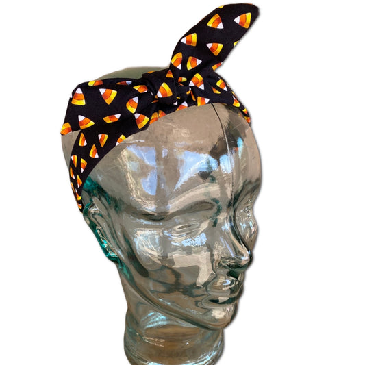 Halloween Candy Corn Knot Tie Headband