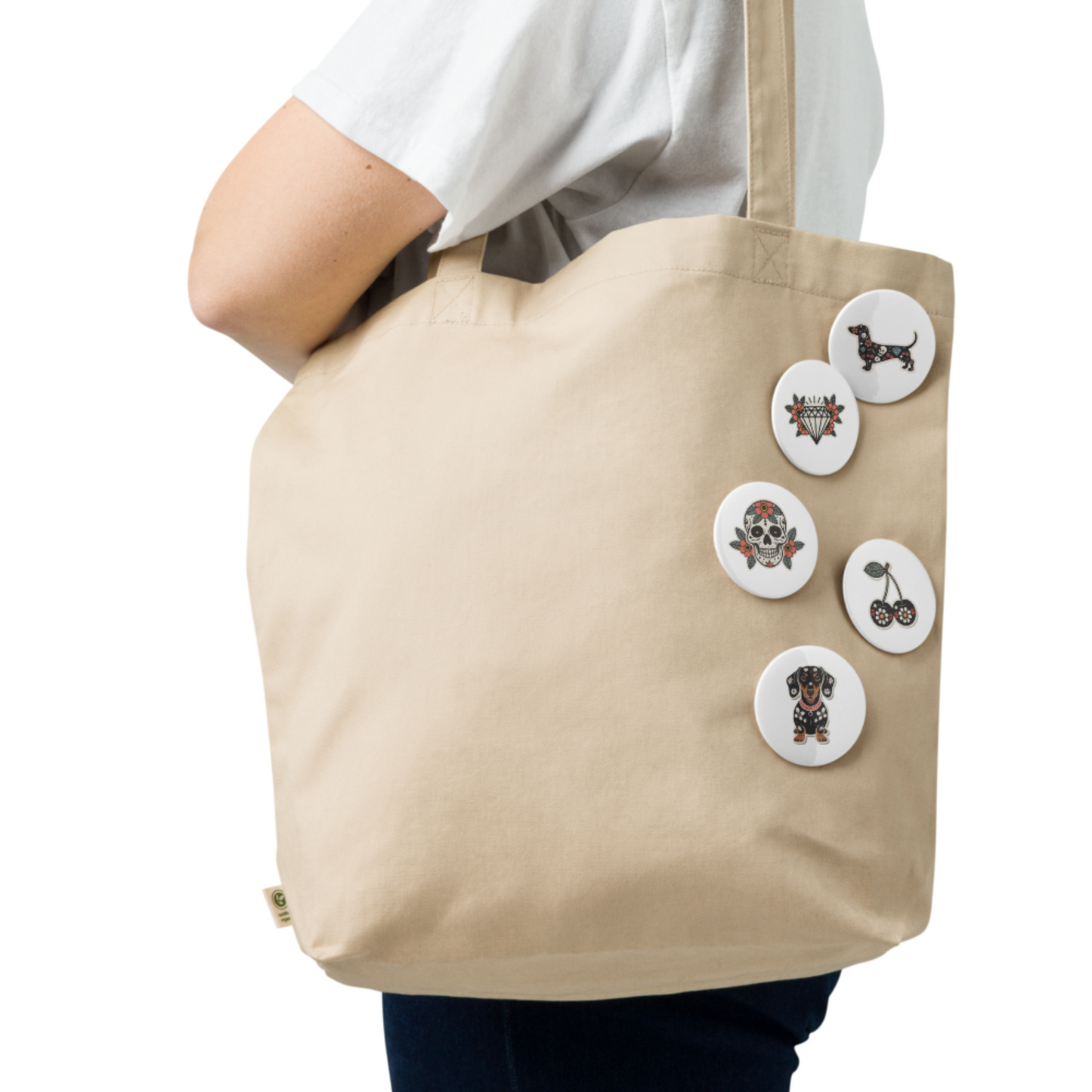 Lucky Weinie Pin Buttons SET