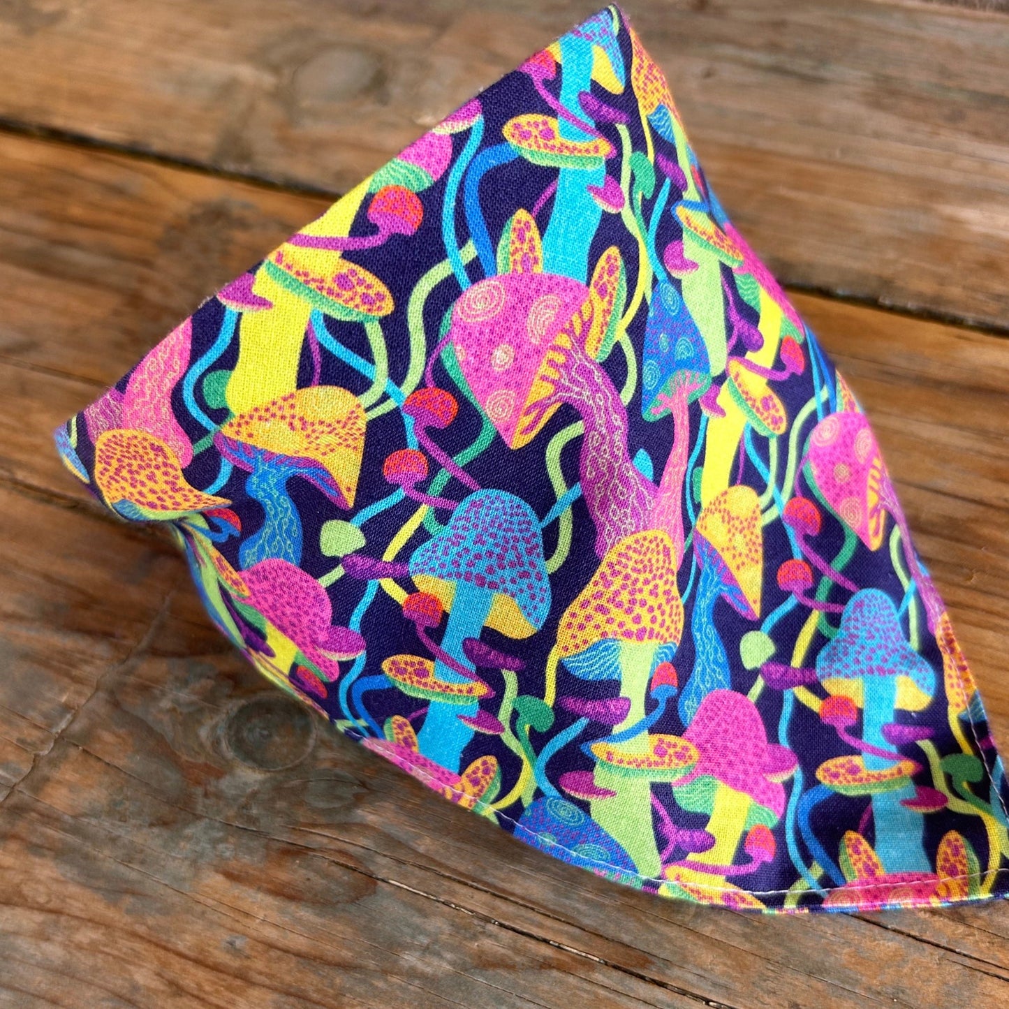 Psychedelic Mushroom Triangle Head Scarf Headband