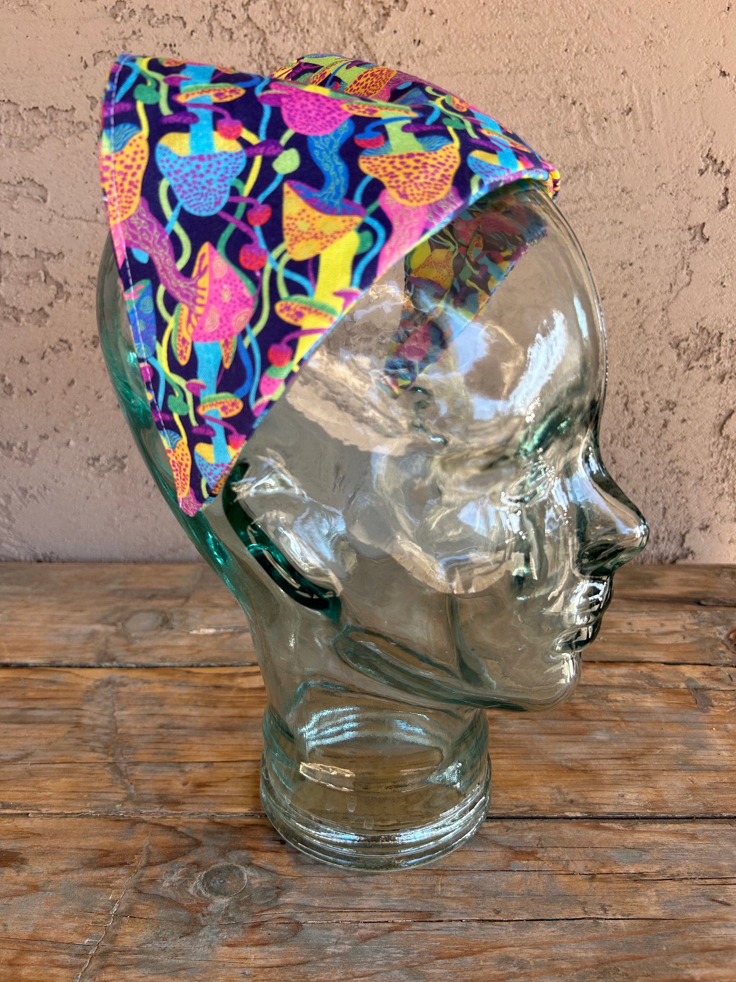 Psychedelic Mushroom Triangle Head Scarf Headband