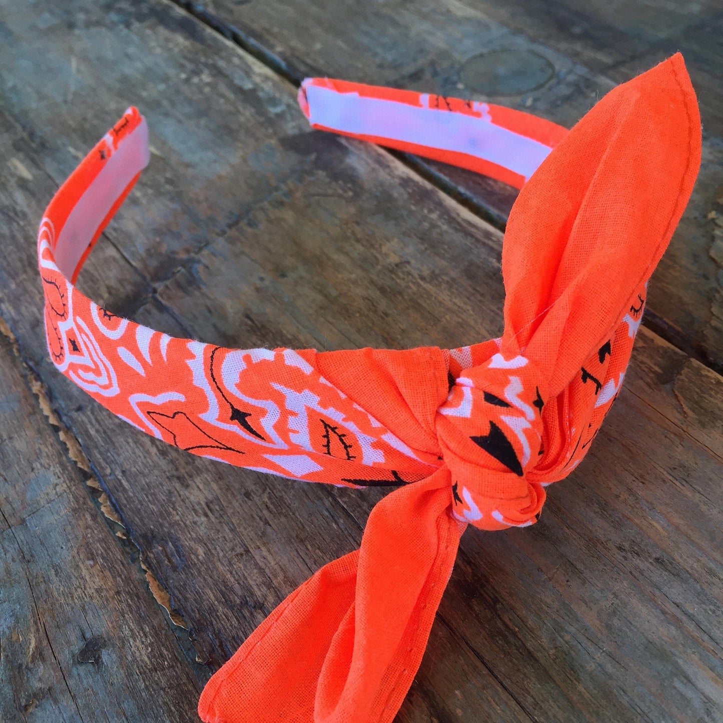 NEON Paisley Bandana Knot Tied Headband (Multiple Colors)