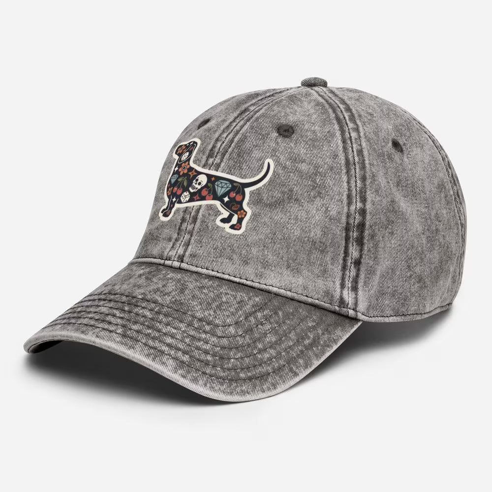Tattoo Dachshund Vintage Cotton Twill Cap