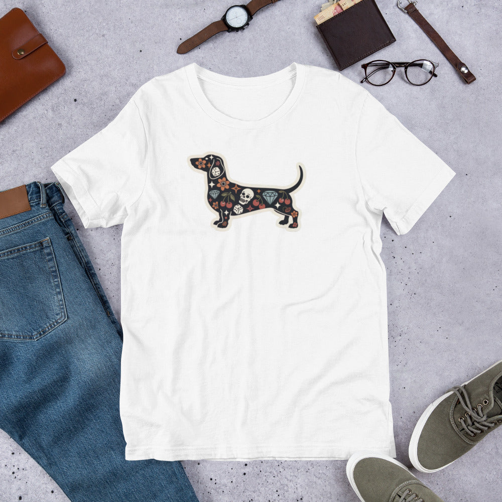 Tattooed Dachshund Dog Unisex T-Shirt