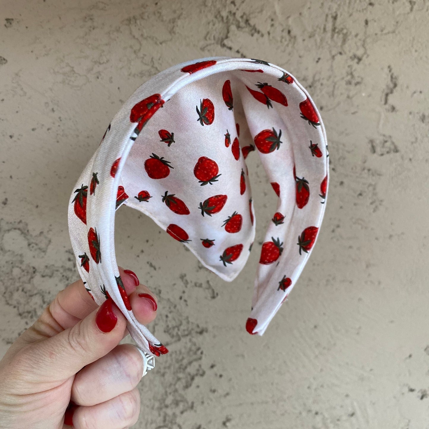 Boho Strawberry Head Scarf Headband