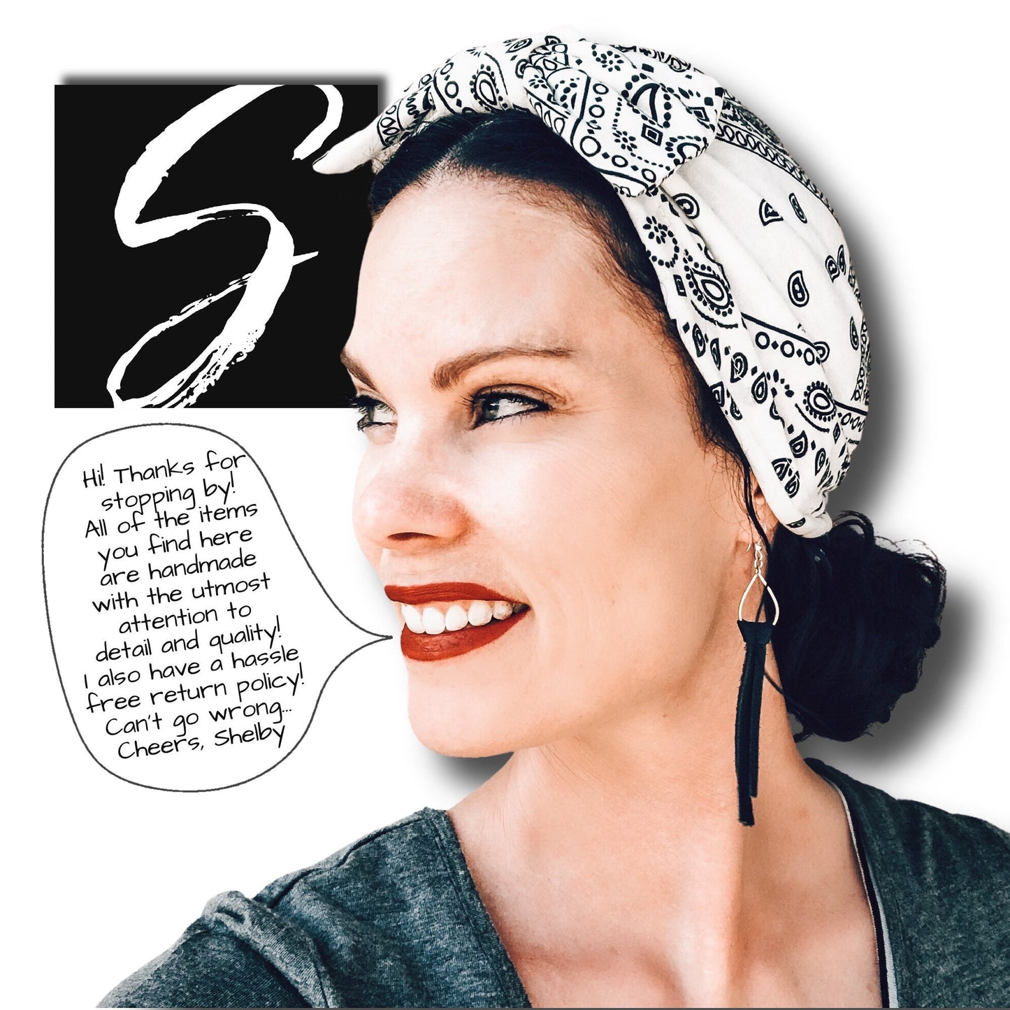No-Slip Paisley Padded Bandana Headband (Multiple Colors Available)