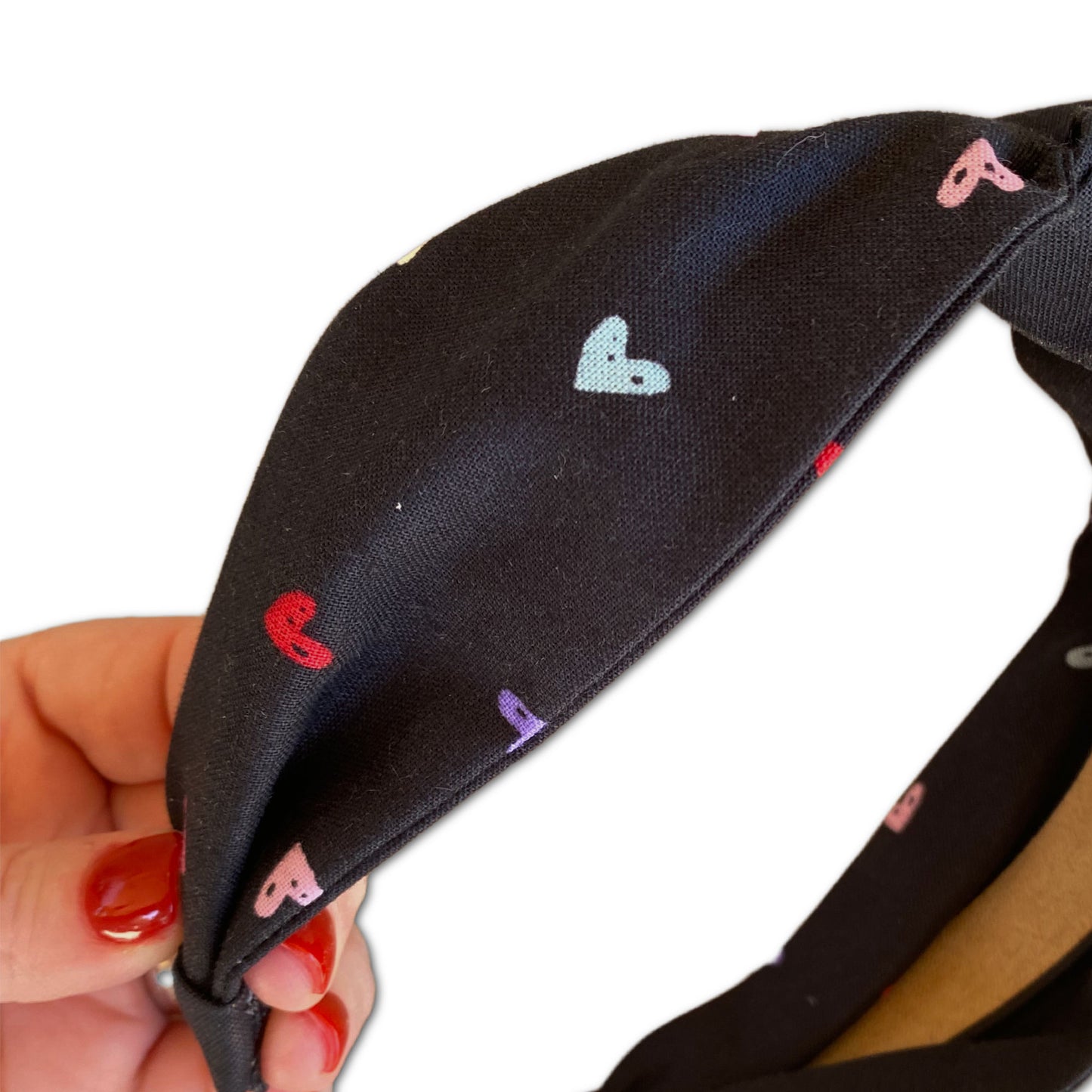 Scratchy Heart Top Knot Headband