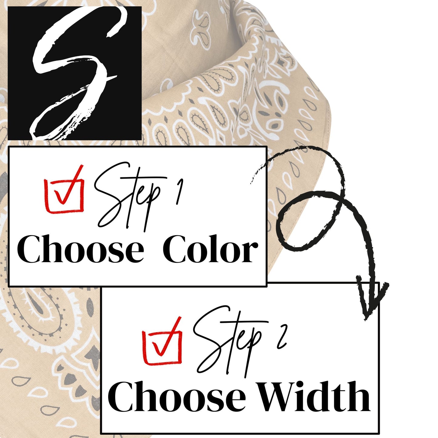 No-Slip Paisley Bandana Headband