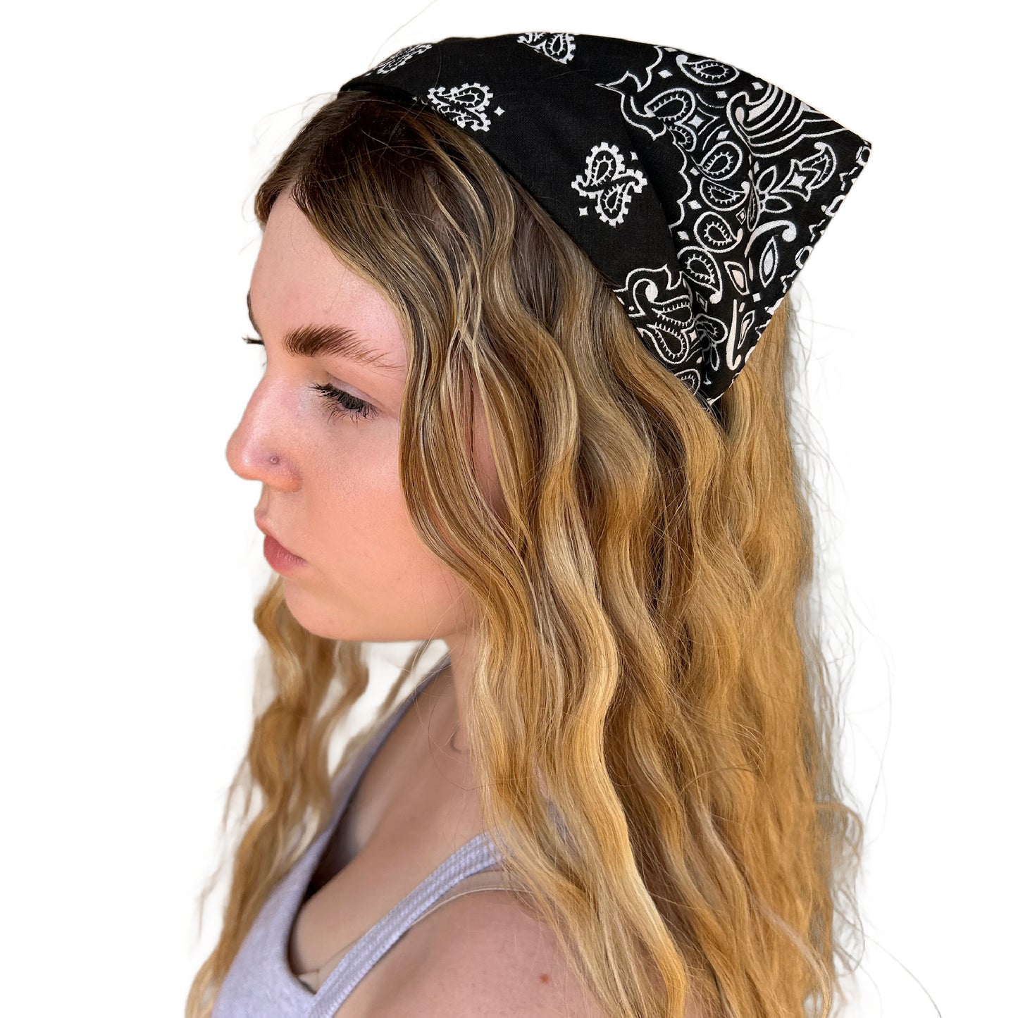 Polka Dot Head Scarf Headband | Non- Slip Head Scarf Headband