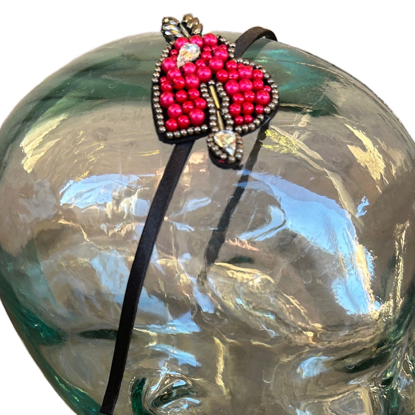 Beaded Heart Valentine Headband