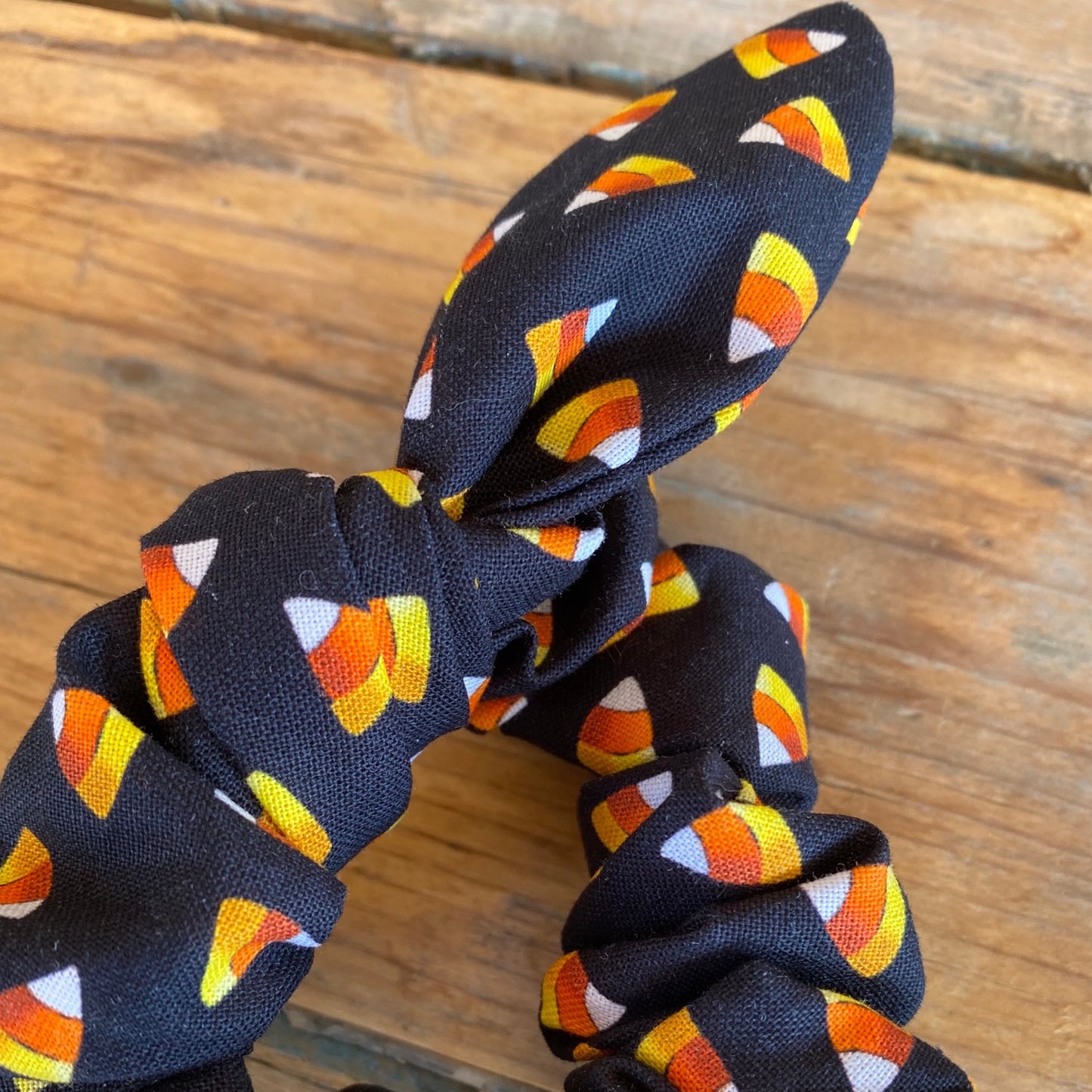 Candy Corn Halloween Scrunchie Hair Tie