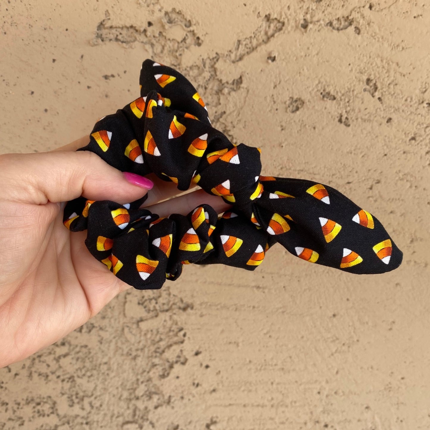 Candy Corn Halloween Scrunchie Hair Tie