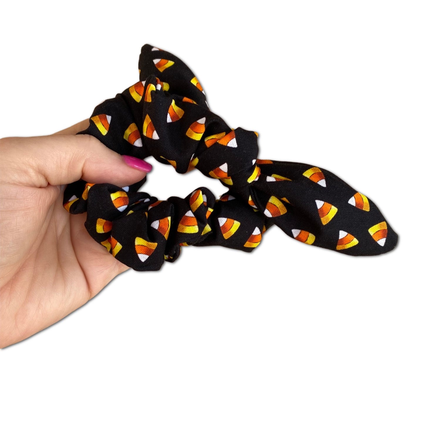 Candy Corn Halloween Scrunchie Hair Tie