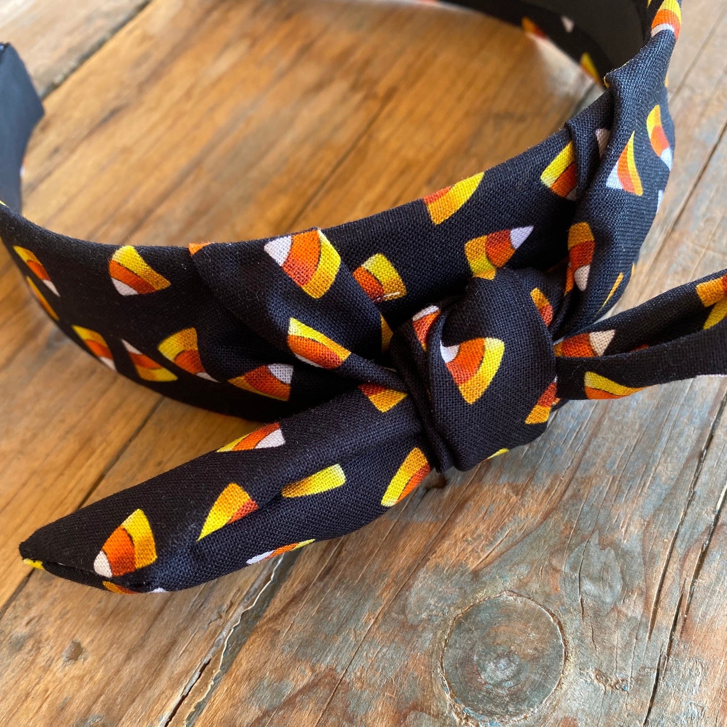 Halloween Candy Corn Knot Tie Headband