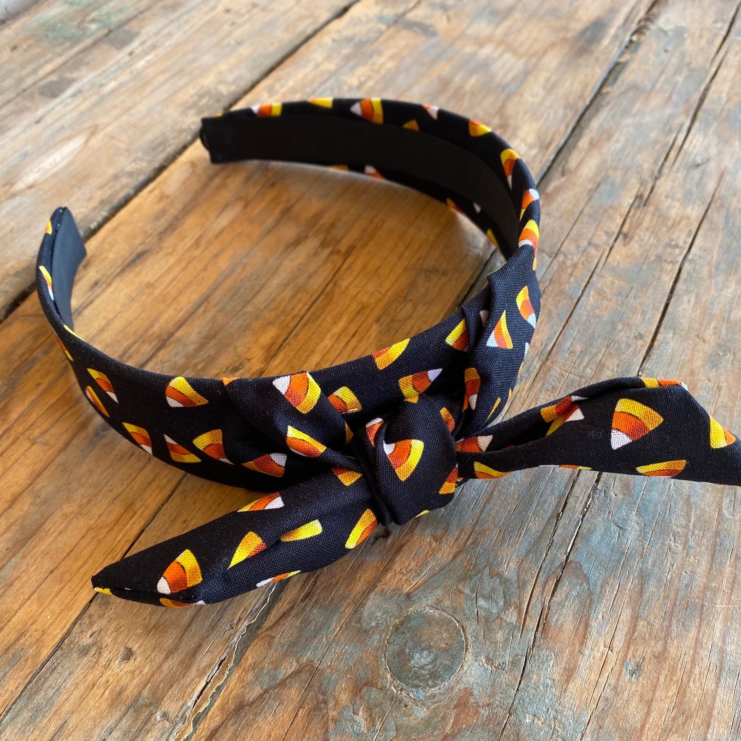 Halloween Candy Corn Knot Tie Headband