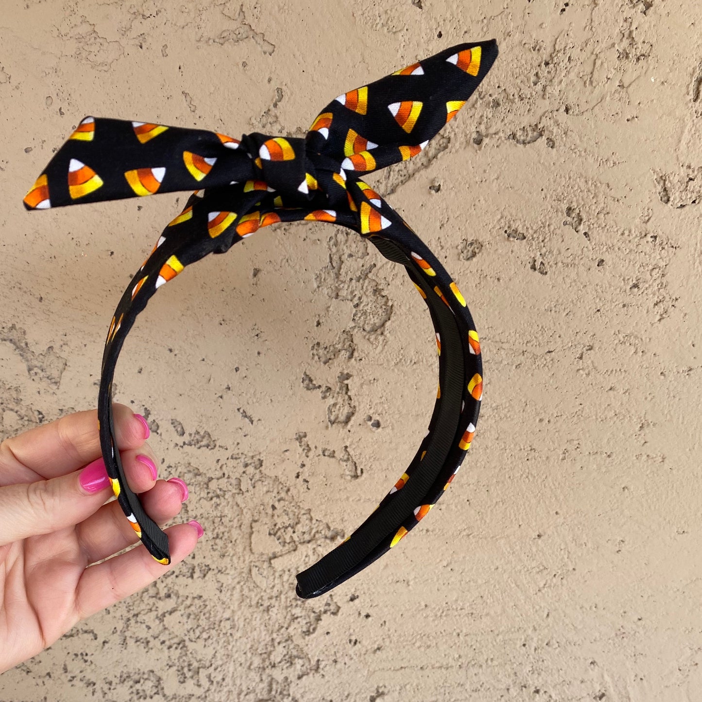 Halloween Candy Corn Knot Tie Headband