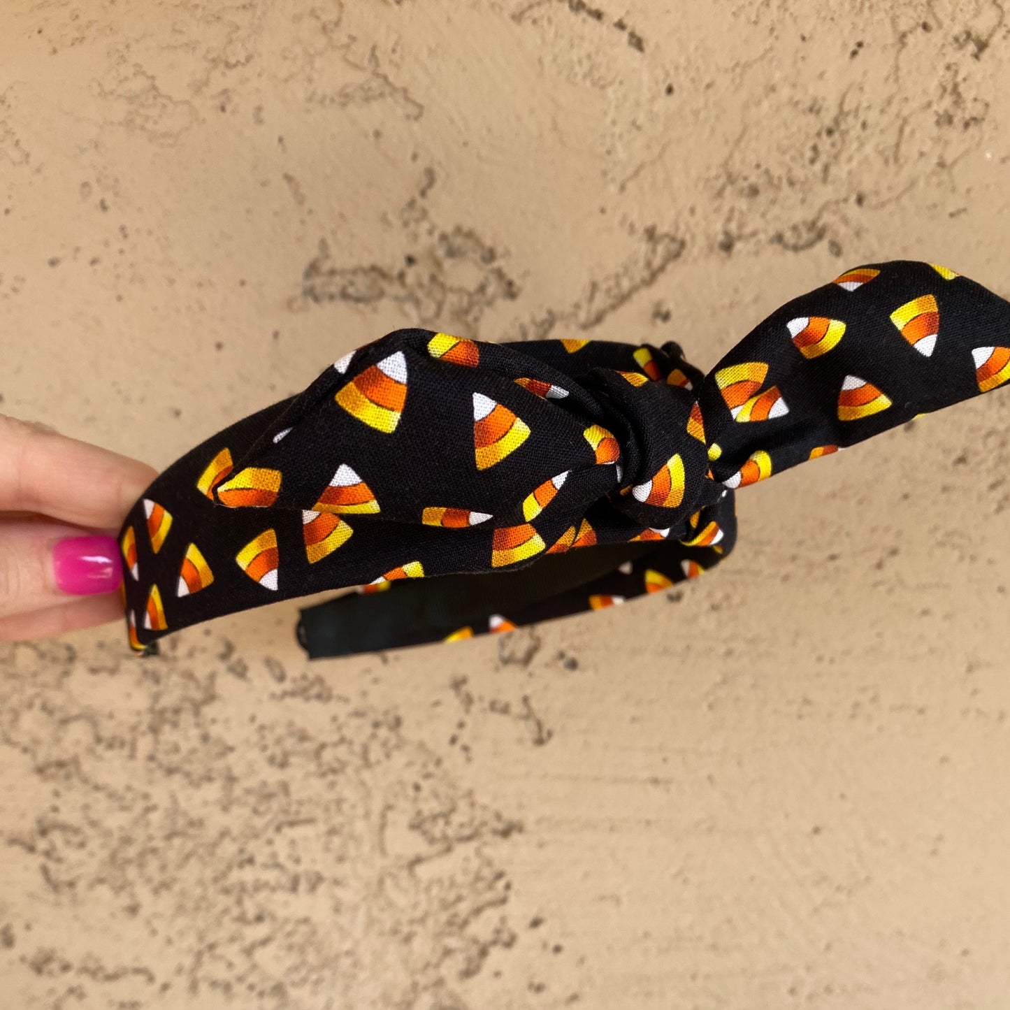 Halloween Candy Corn Knot Tie Headband