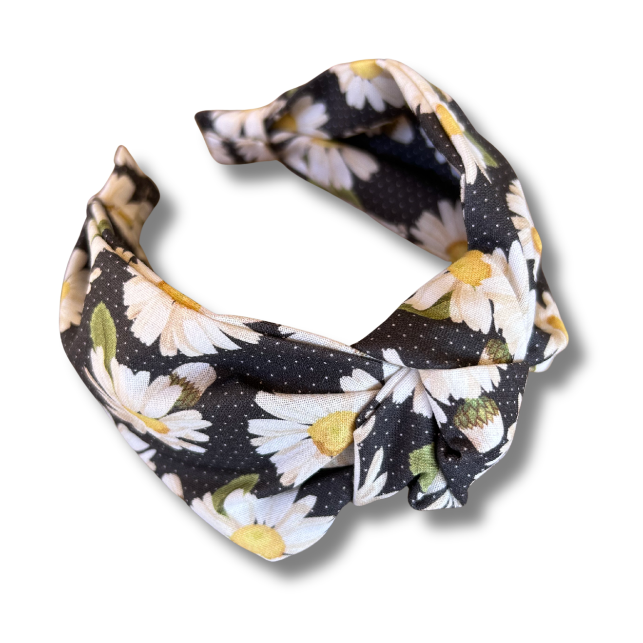 Daisy And Dots Top Knot Headband
