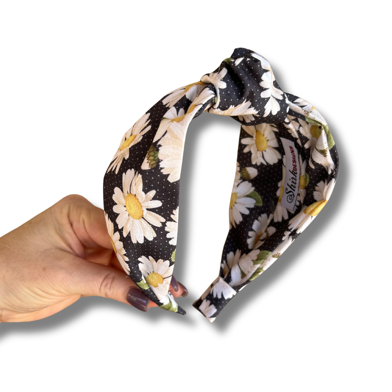 Daisy And Dots Top Knot Headband