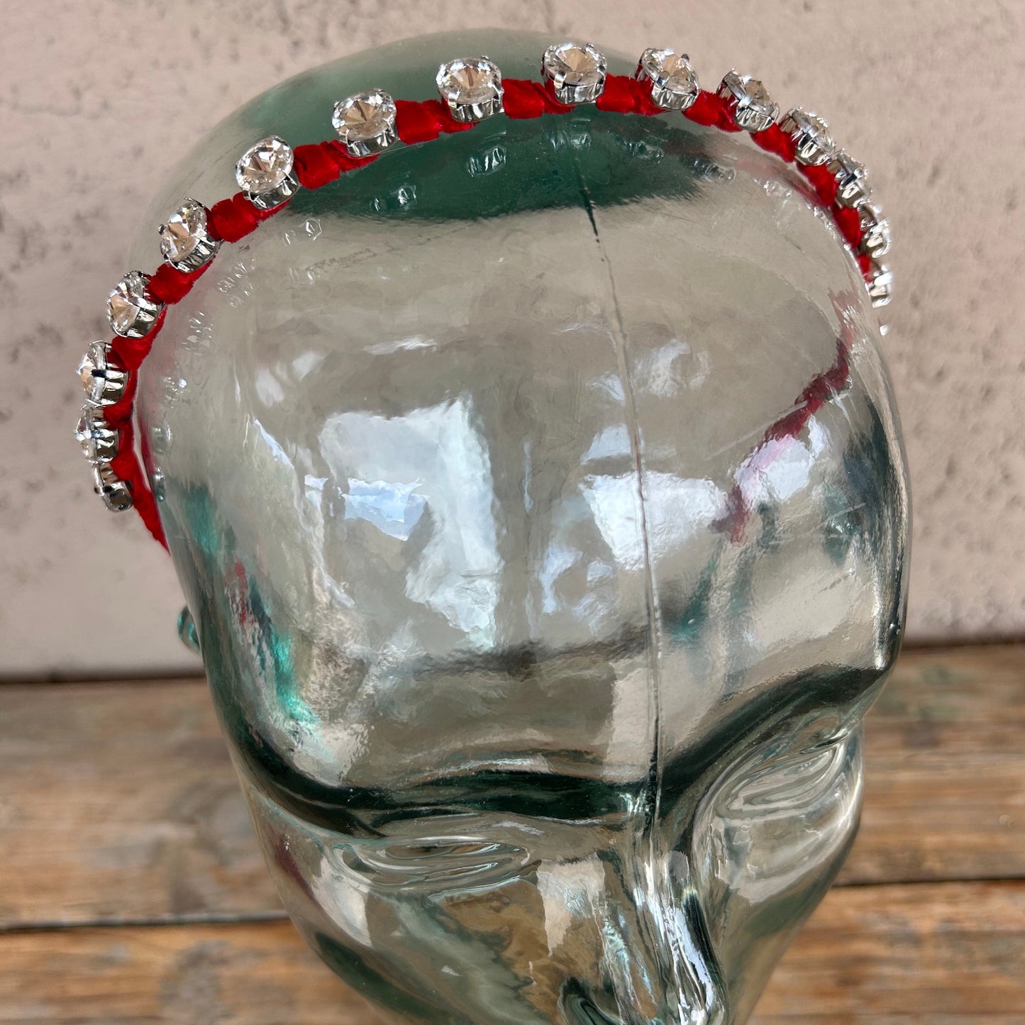 Red Velvet Rhinestone Stacker Headband SET