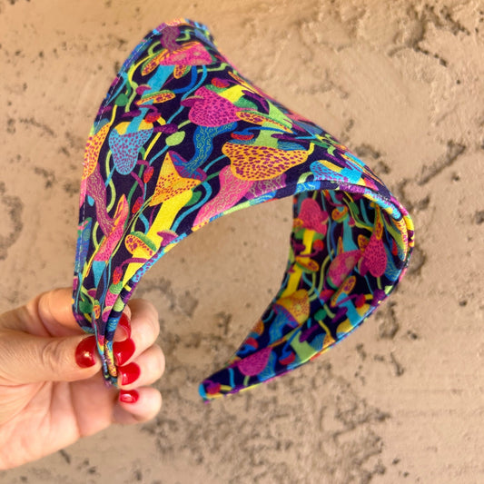 Psychedelic Mushroom Triangle Head Scarf Headband