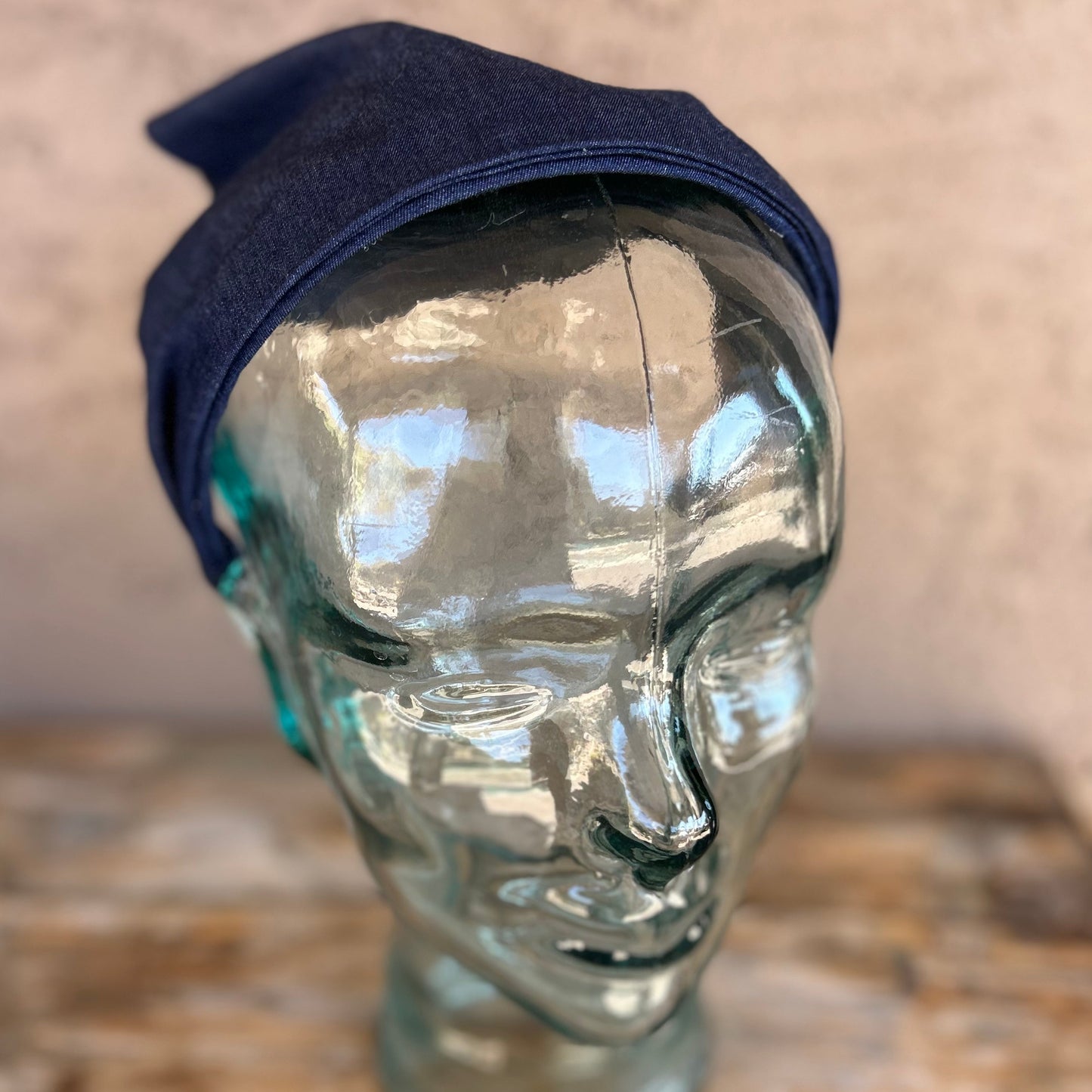 Chambray Head Scarf Headband | Denim Hairband Head Scarf