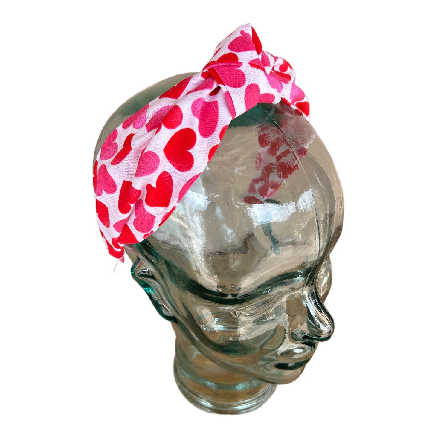 Pretty In Pink Heart Top Knot Headband