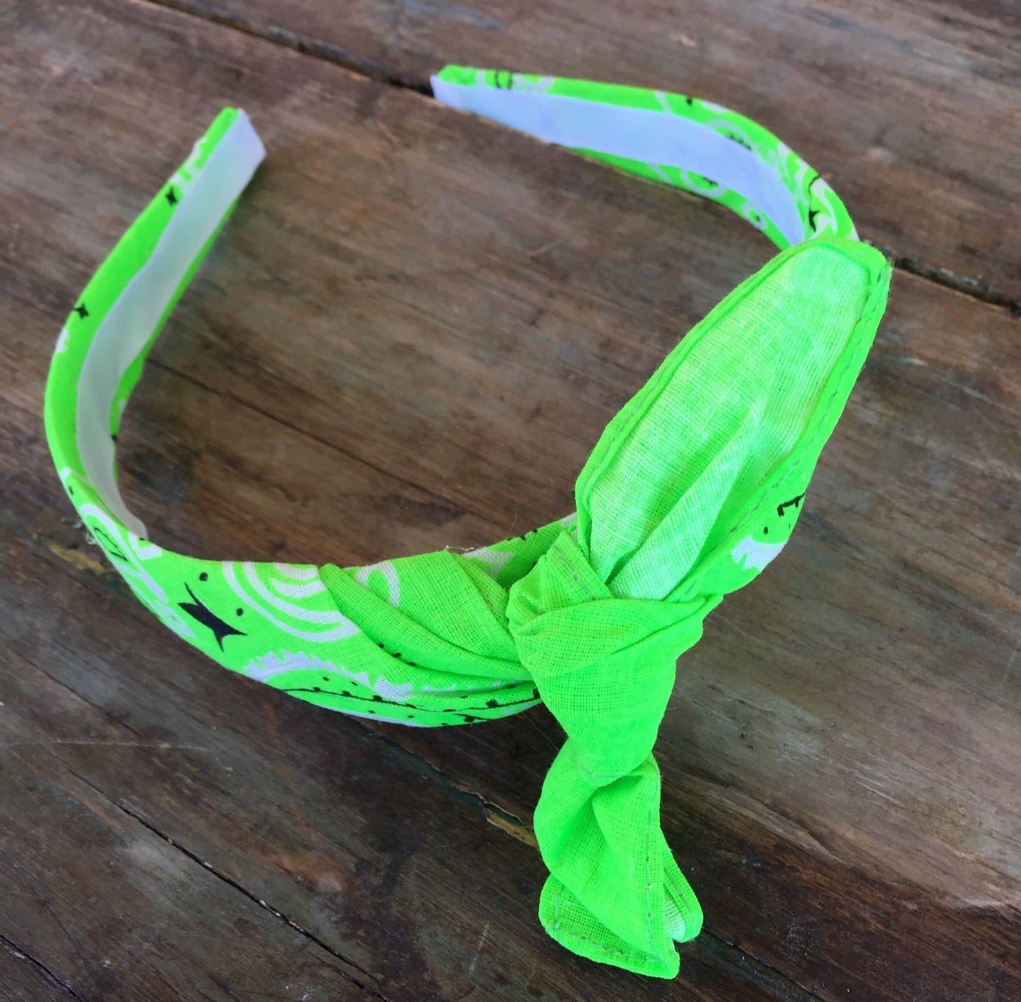 NEON Paisley Bandana Knot Tied Headband (Multiple Colors)