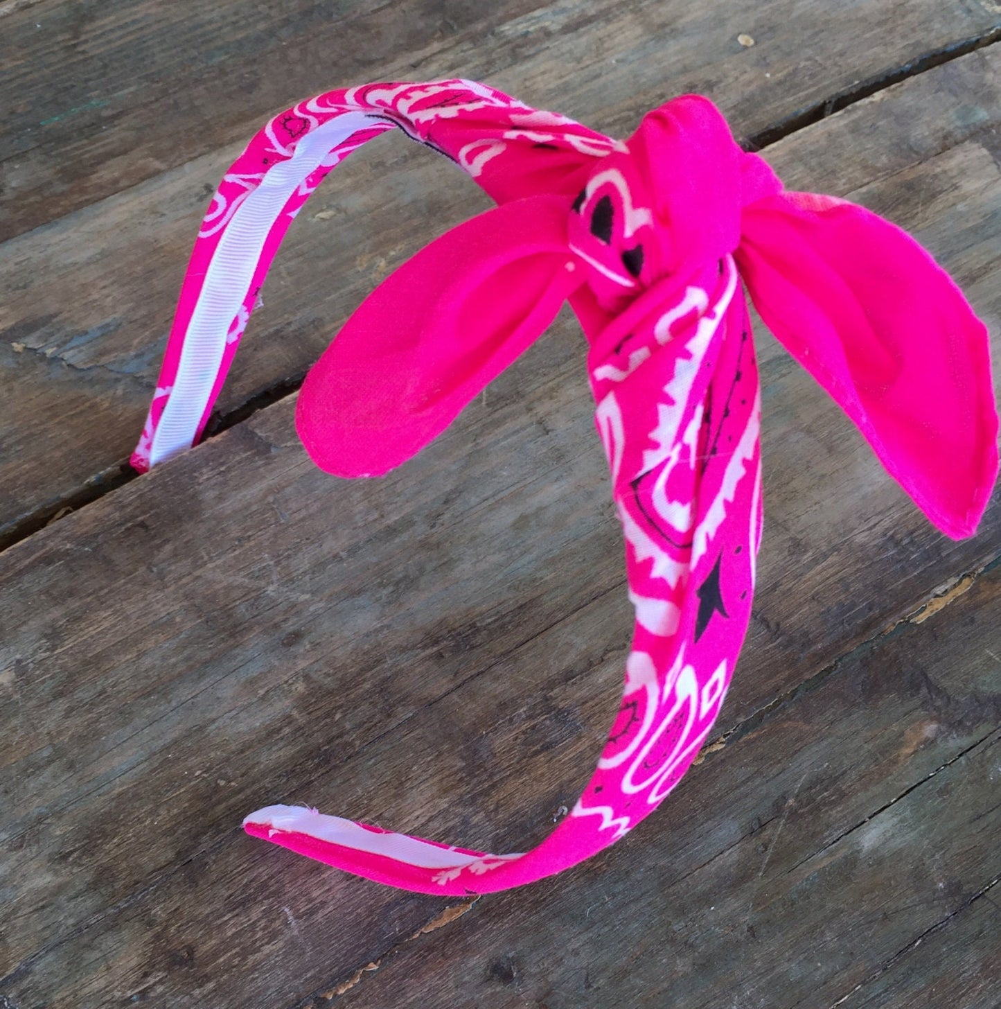 NEON Paisley Bandana Knot Tied Headband (Multiple Colors)