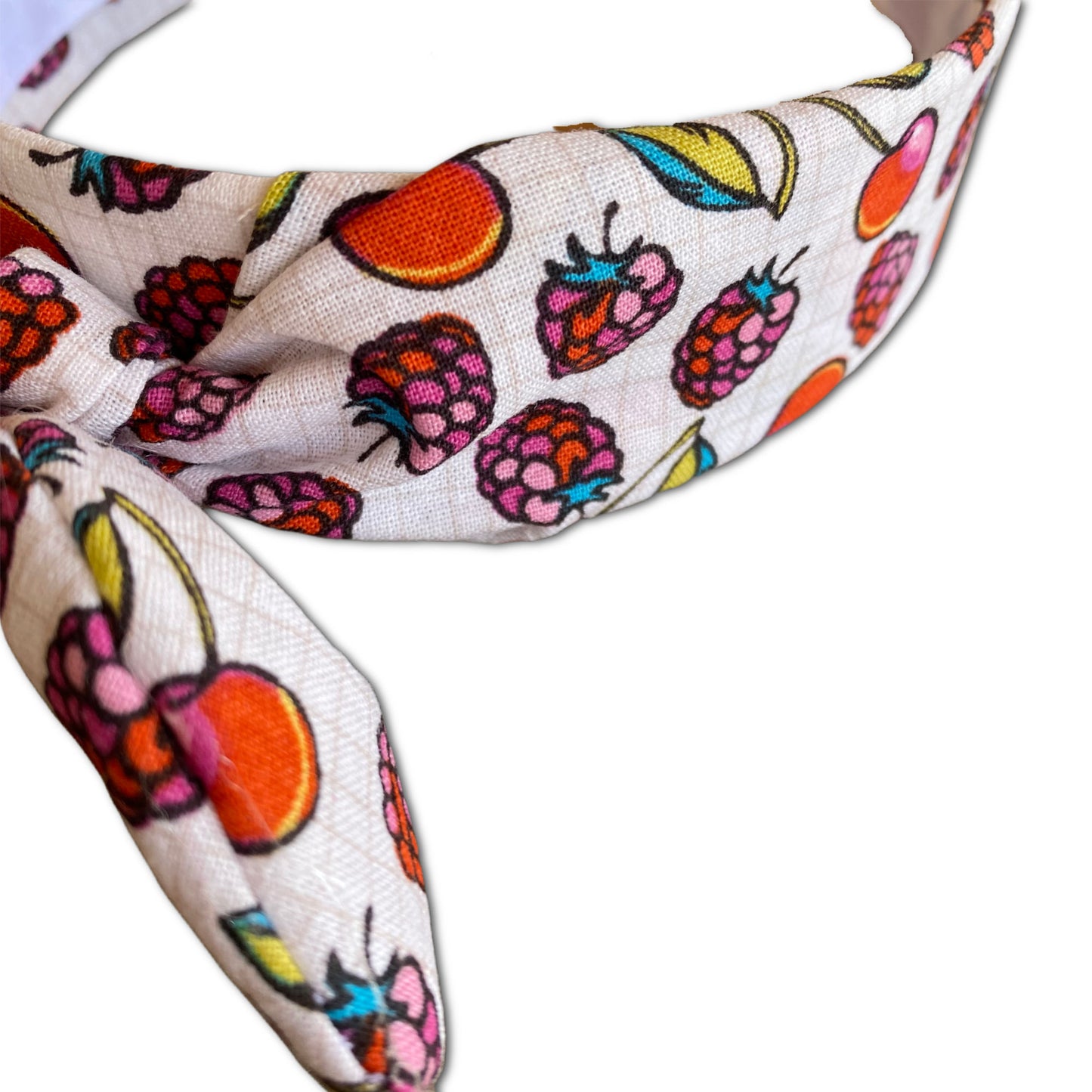Razzle Cherry Printed Knot Tie Headband