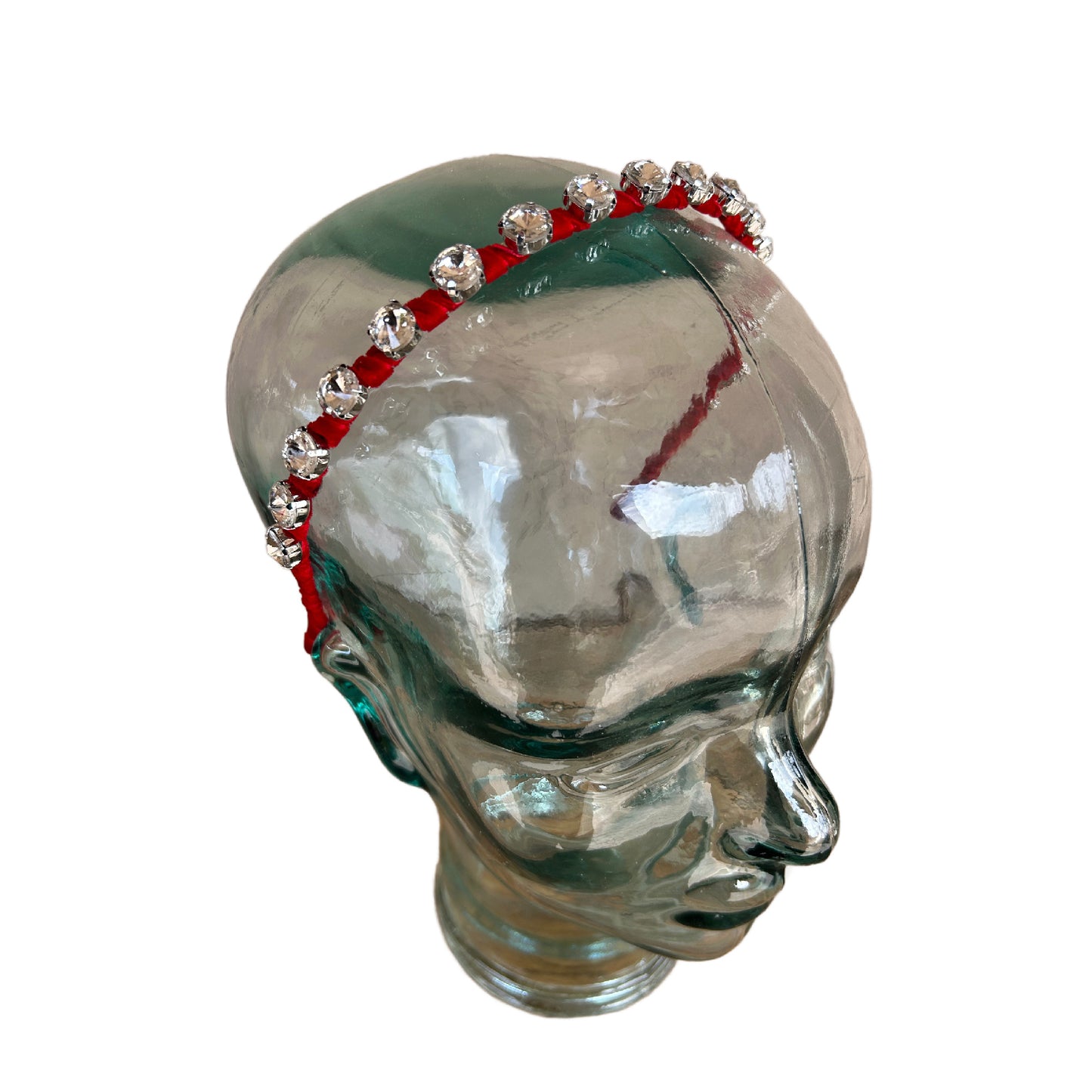 Red Velvet Rhinestone Stacker Headband SET