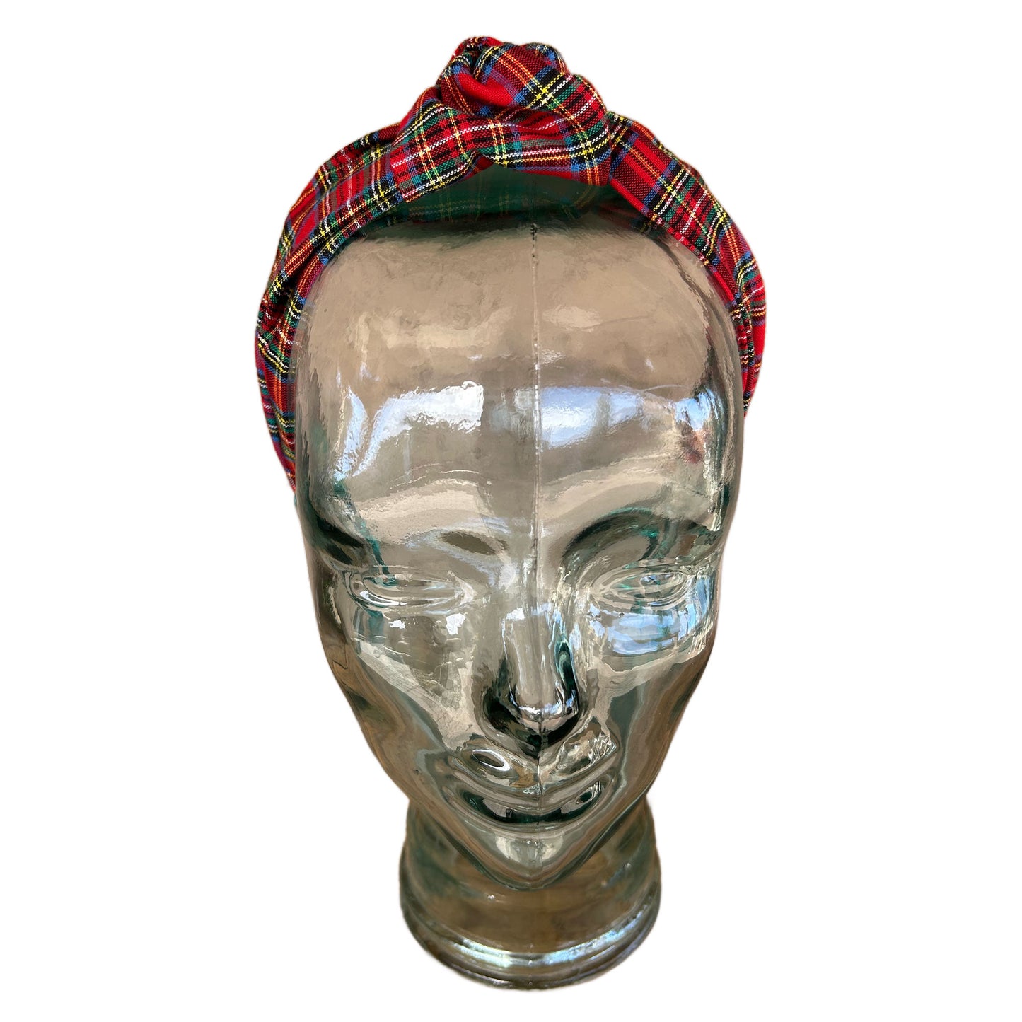 Plaid Tartan Top Knot Headband