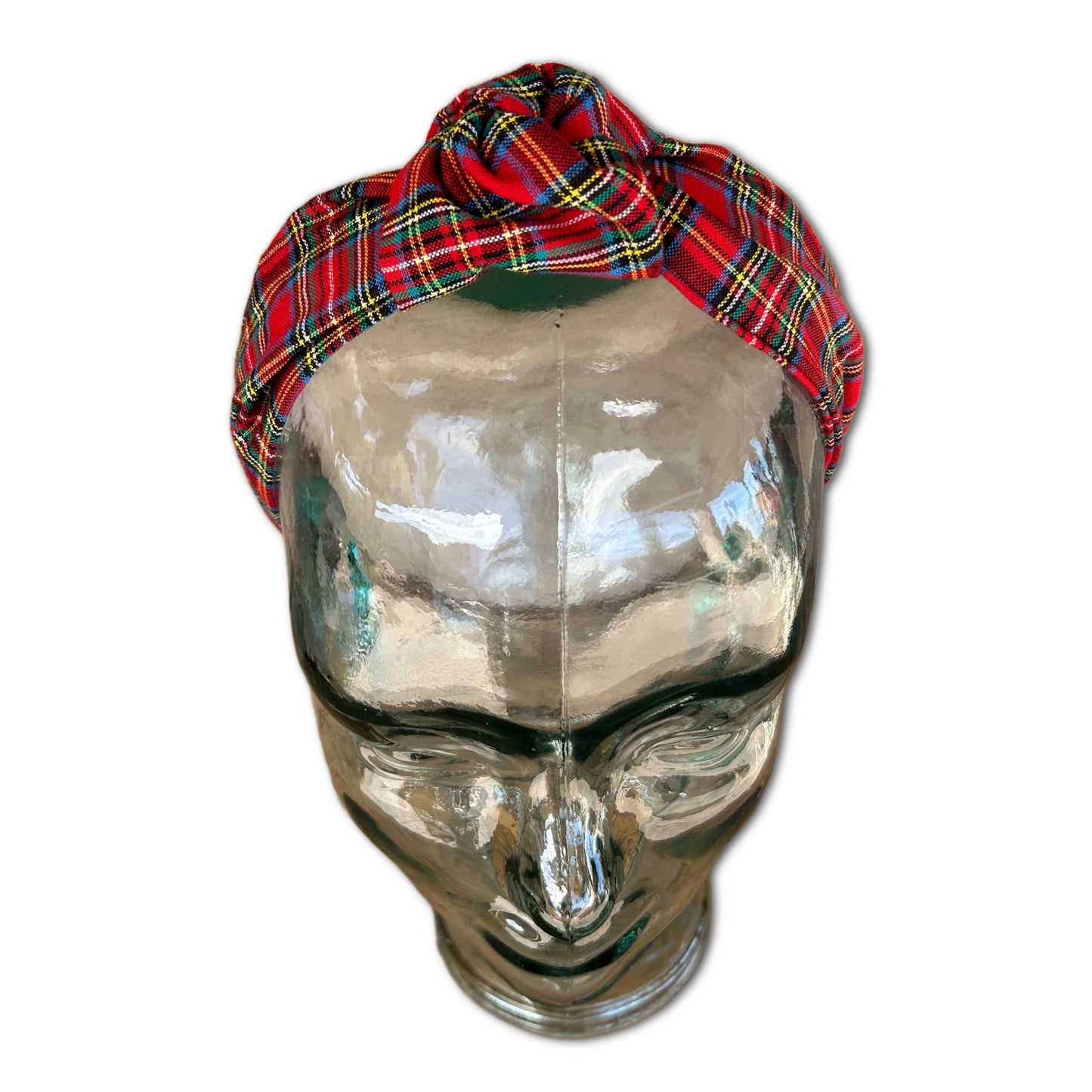 Plaid Tartan Top Knot Headband