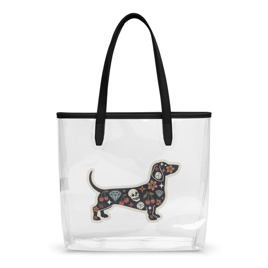 Tattooed Dachshund Clear Tote Bag