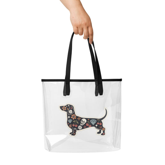 Tattooed Dachshund Clear Tote Bag