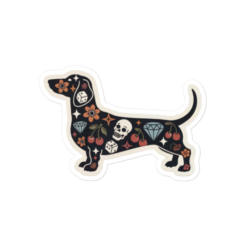 Tattooed Dachshund Sticker