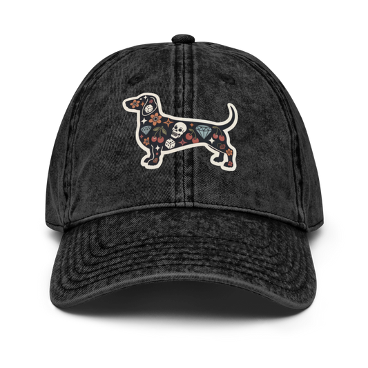 Tattoo Dachshund Vintage Cotton Twill Cap
