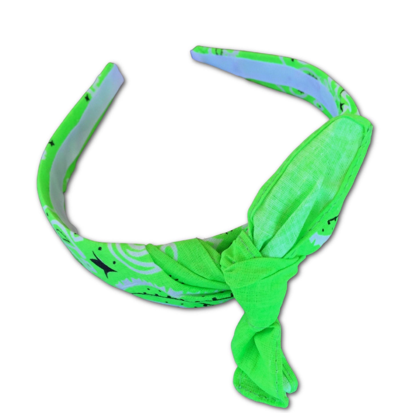 NEON Paisley Bandana Knot Tied Headband (Multiple Colors)