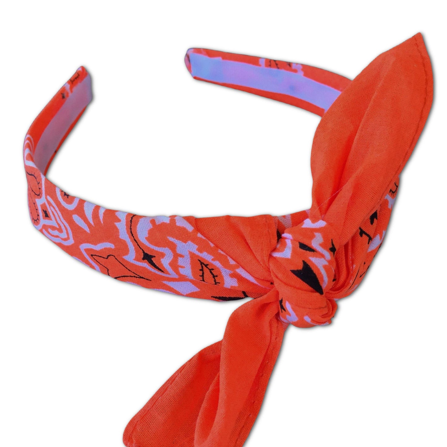 NEON Paisley Bandana Knot Tied Headband (Multiple Colors)