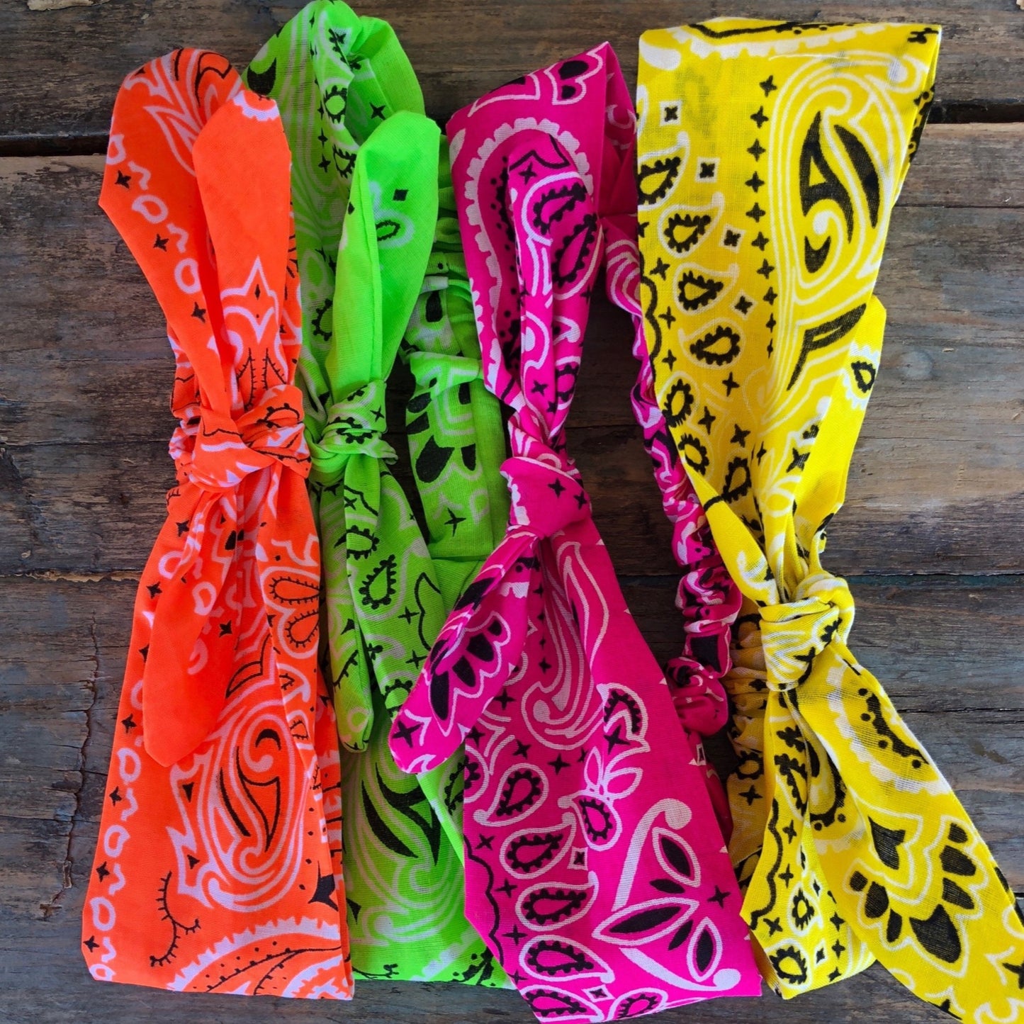 NEON Traditional Paisley Bandana Elastic Headband