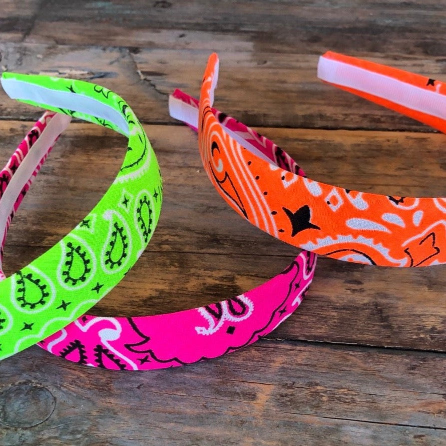 NEON Traditional Paisley Bandana Headband