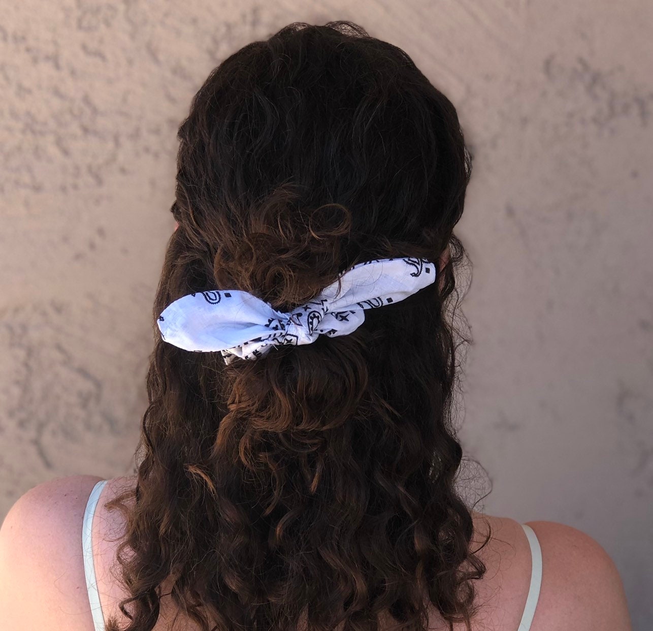 Paisley Bandana Removable Tie Hair Scrunchie (SOLD INDIVIDUALLY)
