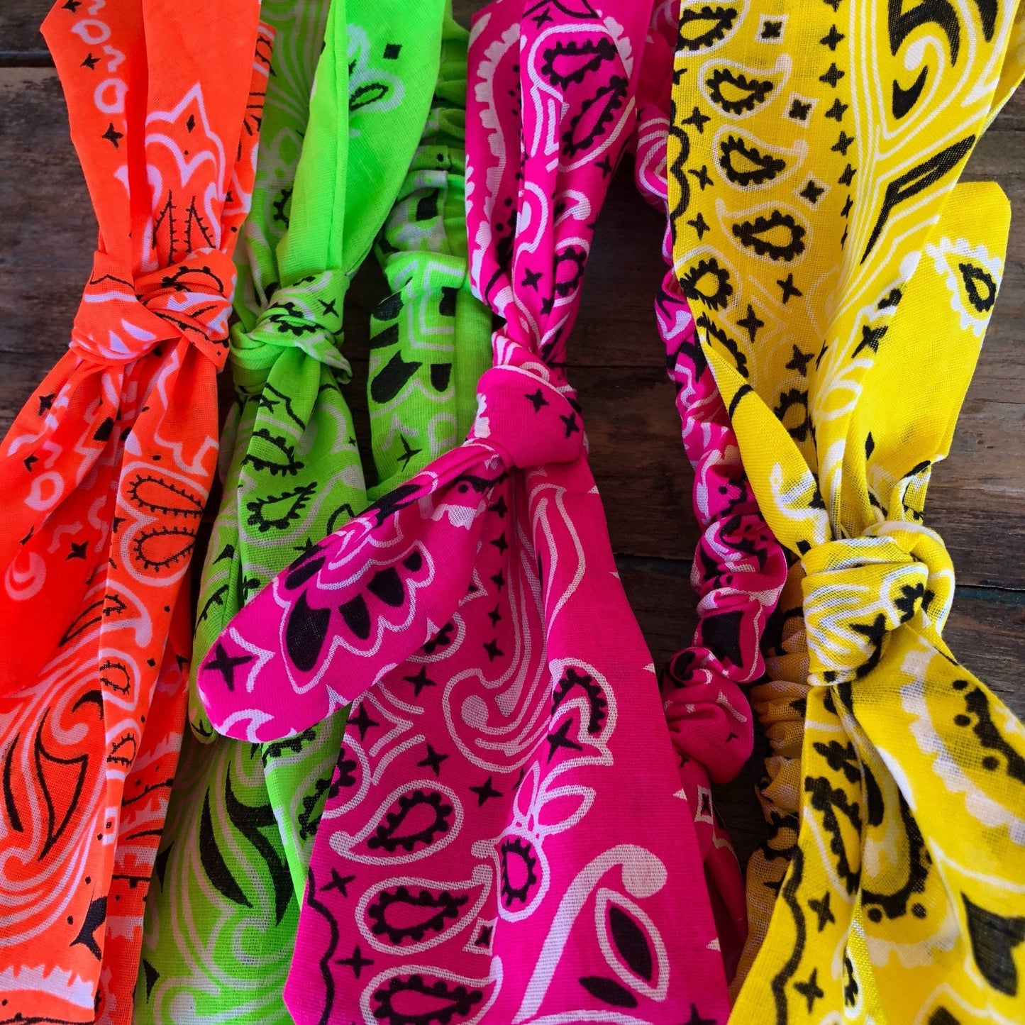 NEON Traditional Paisley Bandana Elastic Headband