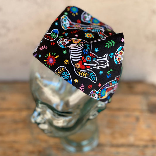 LARGE Skull Dog Triangle Head Scarf Headband